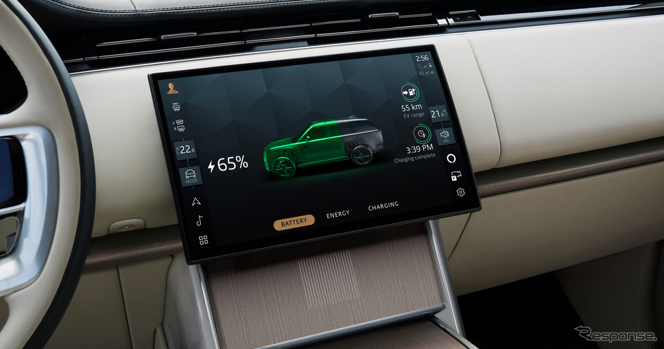レンジローバーの2024年モデルの車載インフォテインメントシステム（参考）