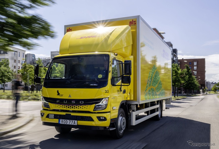 三菱ふそう『eキャンター』新型をスウェーデンのDHLの配送ルートで使用開始