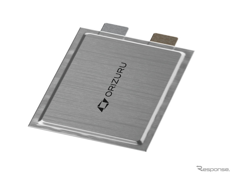 TRIPLE-1の全固体電池セル。「ORIZURU」はブランド名と思われるが未発表。