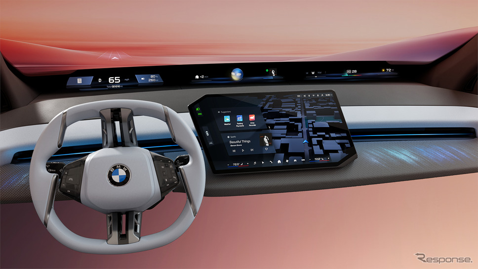 BMWの次世代「iDrive」システム。システムの中核となるのが「BMWパノラミックビジョン」
