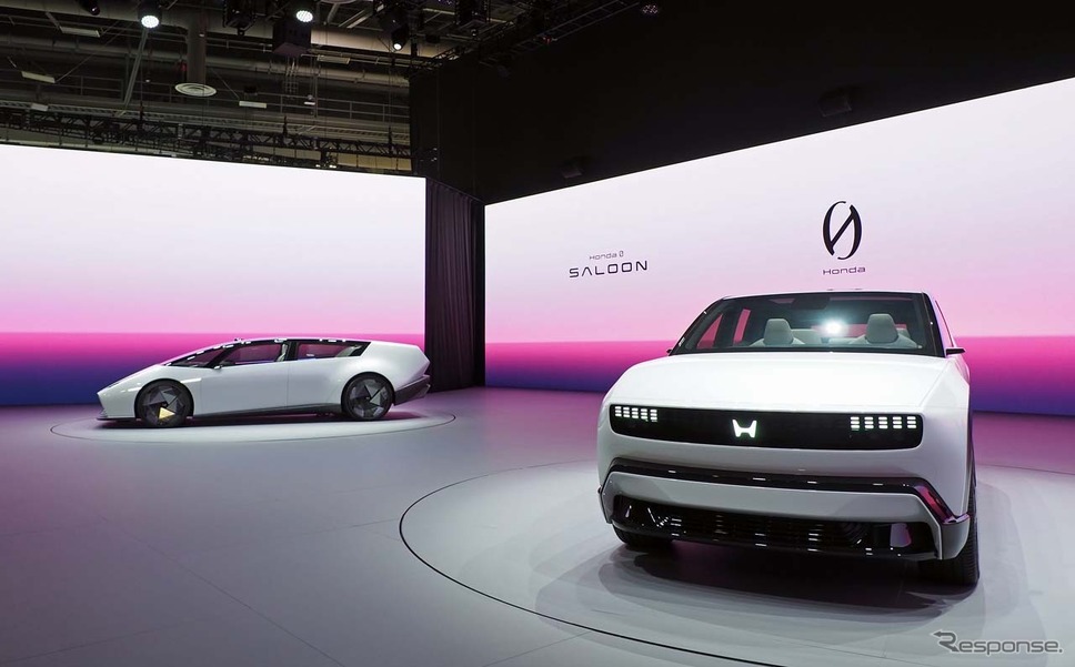 CES 2025で発表されたホンダ ゼロシリーズ。右手前が『SUV』、左奥が『SALOON（サルーン）』