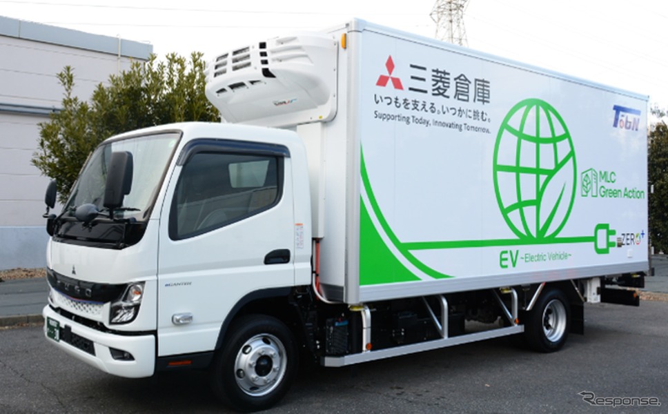 三菱商事、三菱倉庫、ユアスタンドの3社が三菱ふそう『eキャンター』を導入し医薬品物流のCO2排出ゼロめざす