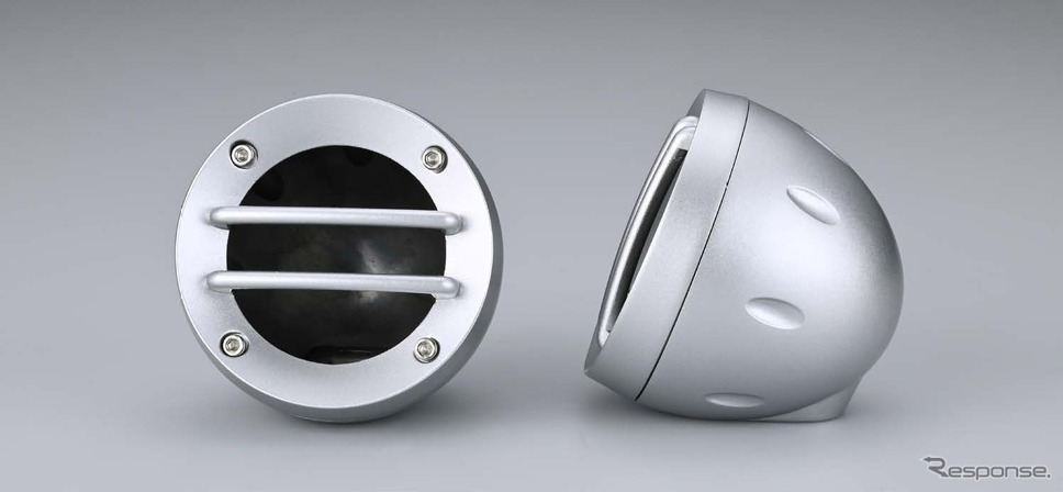 BEWITH スピーカーアクセサリー 砲弾型エンクロージュア 「G-50AS」（2個1組）外形寸法W78×H78×D70mm、質量140g（1個あたり）、ユニット＆グリル用ネジ8個、底面固定用ネジ3個付属