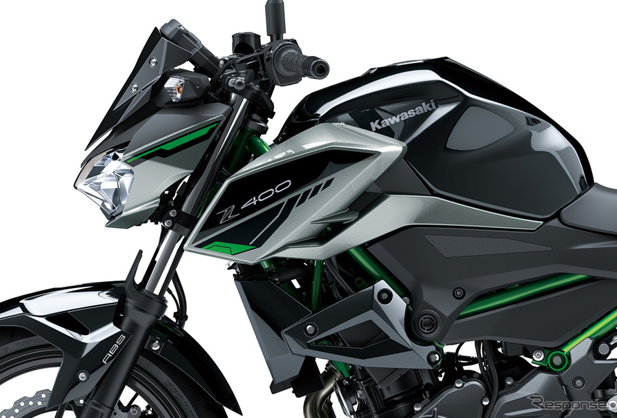 カワサキ Z400 2025年モデル（メタリックスパークブラック×メタリックムーンダストグレー）