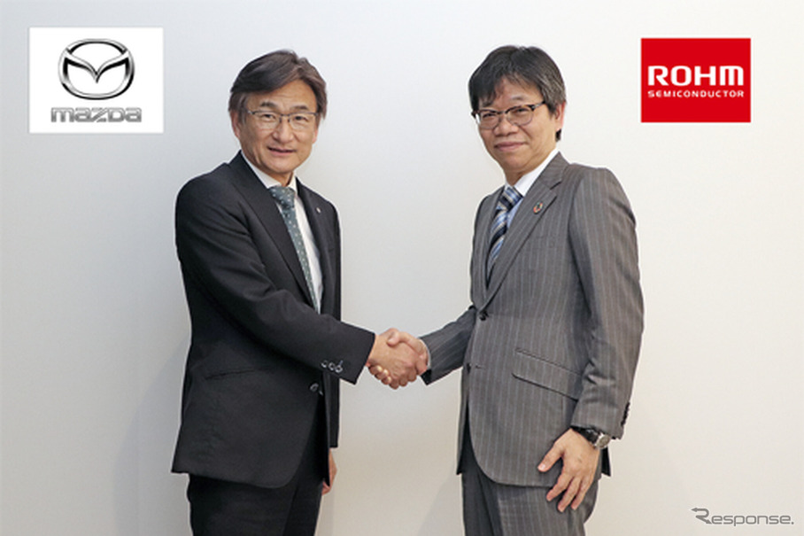 マツダとロームが次世代半導体として期待される窒化ガリウム（GaN）製パワー半導体を用いた自動車部品の共同開発を開始