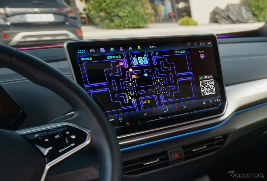 VWの車載ディスプレイでゲーム「パックマン」がプレイ可能に