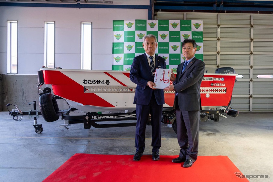 ヤマハ発動機は、茨城西南広域消防本部（茨城県）に救助活動用ボートを無償提供