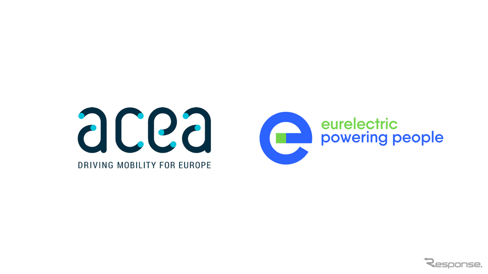 欧州自動車工業会（ACEA）とユーレクトリックのロゴ