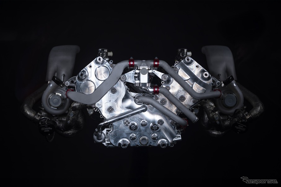 ジェネシス GMR-001ハイパーカーのV8ツインターボエンジン