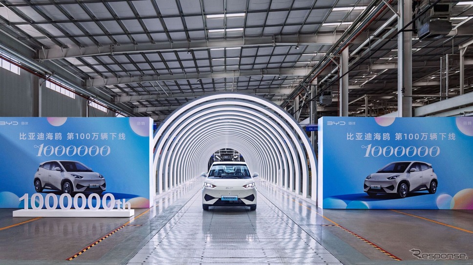 BYDシーガルが生産100万台達成