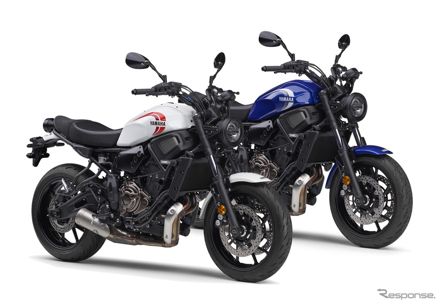 ヤマハ XSR700 ABSの新色「ホワイト」と「ブルー」