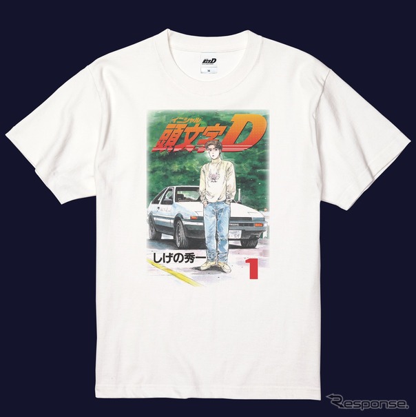 『頭文字D』の第1巻表紙をモチーフにした半袖Tシャツ