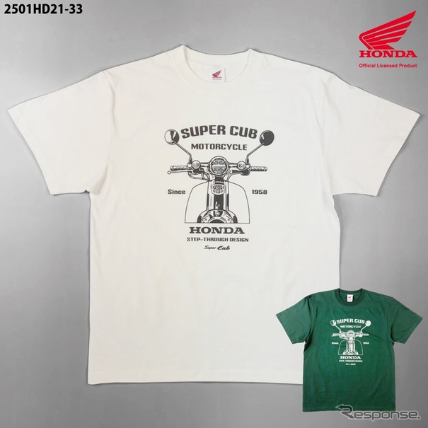 ホンダ『スーパーカブ』をデザインした半袖Tシャツ