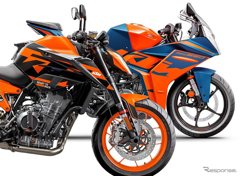 KTM 890 DUKE GP 2023年モデルとRC 390 2022年モデル