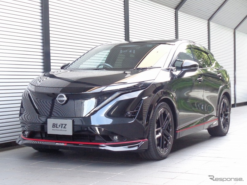ブリッツ DAMPER ZZ-R　日産・アリアNISMO装着例（フロント：24mmダウン / リア：22mmダウン）