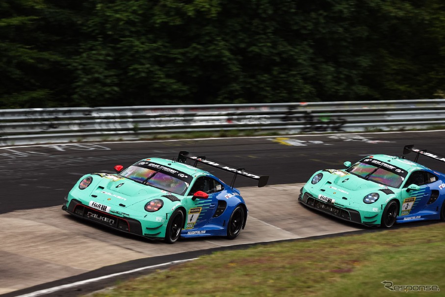 ファルケンタイヤ装着のポルシェ『911 GT3R』がニュルブルクリンク耐久シリーズ第6戦を制す