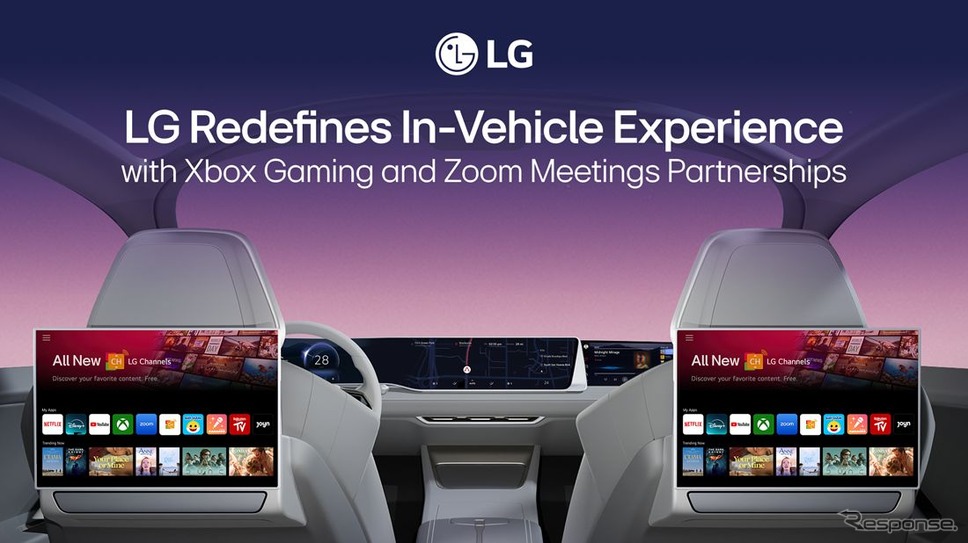 LGエレクトロニクスがマイクロソフトXboxとZoomを車載化