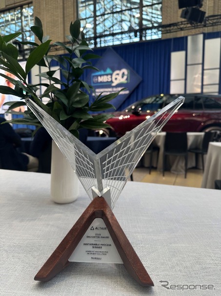 マレリが車両内装部品製造における革新的な廃水再生方法でAltair Enlighten Awardを受賞