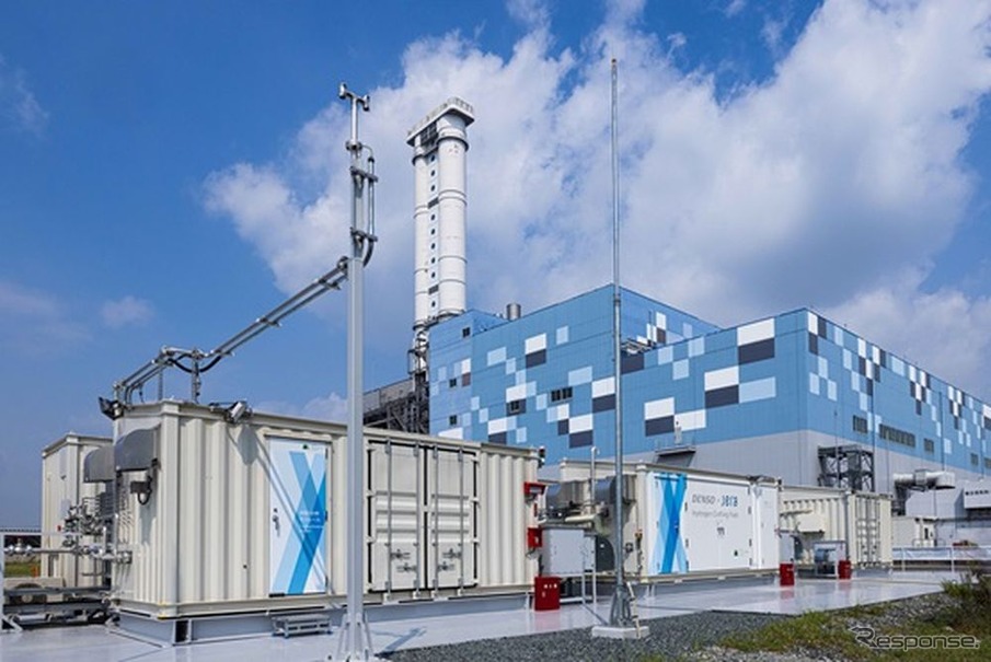 JERA新名古屋火力発電所に設置した水素製造実証の全景