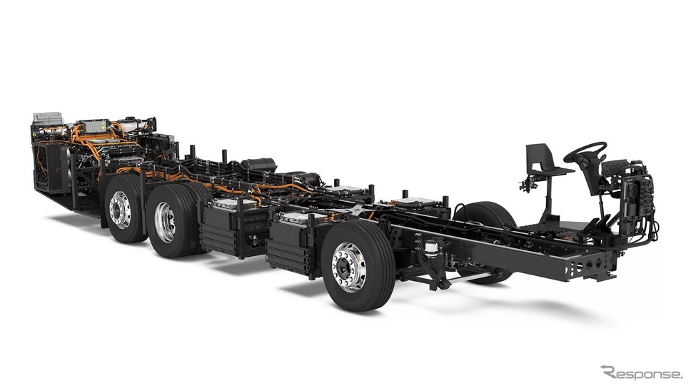 新型電動バス向けシャシー、ボルボ「BZR Electric」