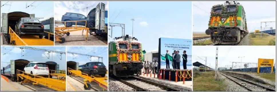 マルチスズキがカシミール渓谷に鉄道で車両輸送開始