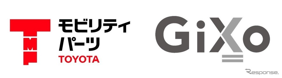 トヨタモビリティパーツとギックスのロゴ