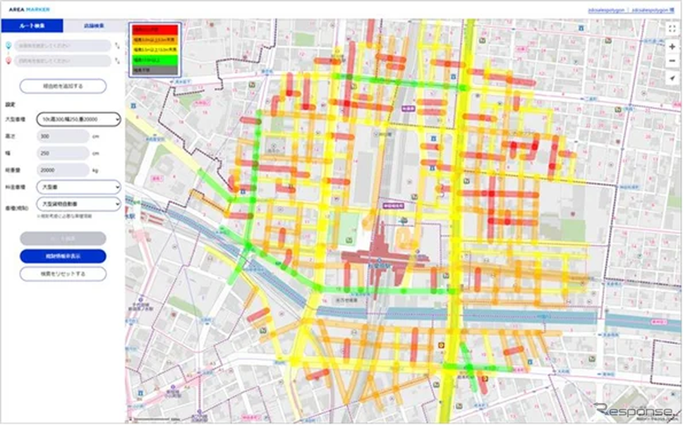 「道路幅可視化機能」 画面イメージ