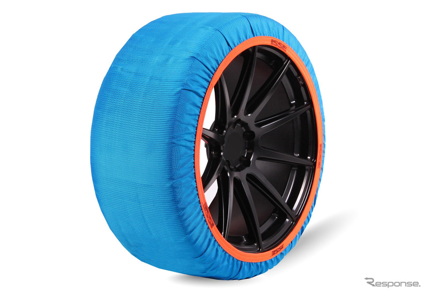 約30本分のペットボトルから生まれた布製タイヤチェーン「イッセ・スノーソックス リサイクル」