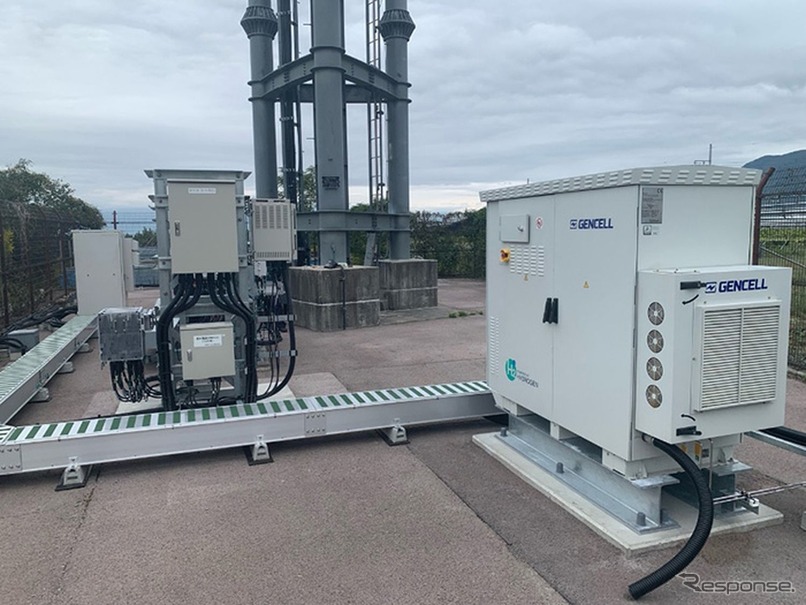 グリーン水素活用の純水素燃料電池を基地局に適用する実証実験