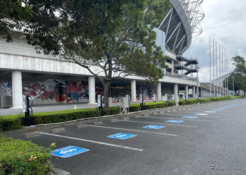 鹿島アントラーズ本拠地「メルカリスタジアム」にEV充電器24口設置