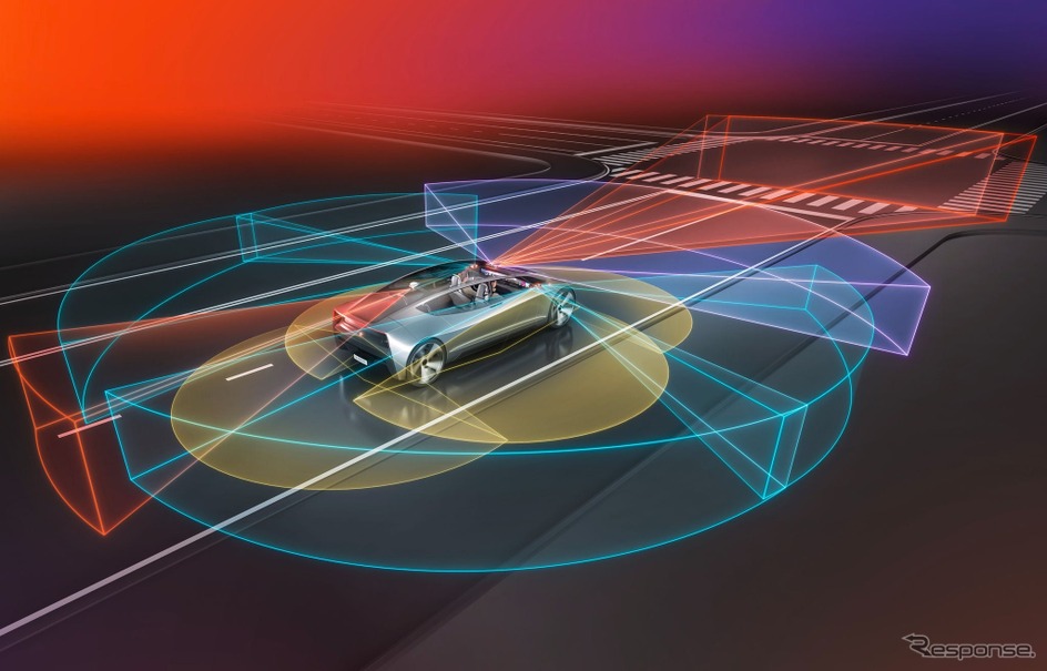 異なる視野角と検知距離を備えた車載統合カメラが周囲を正確に認識