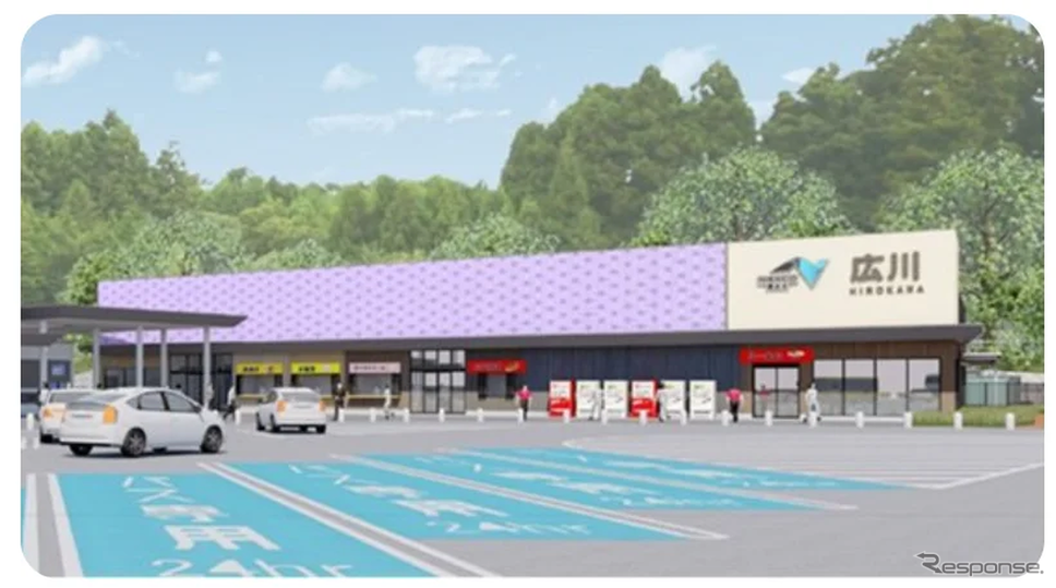 九州道の広川SA上り線のリニューアルイメージ