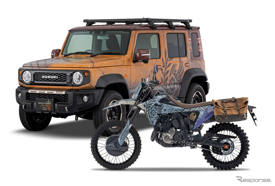 人気ゲーム『モンスターハンター』とコラボしたジムニーノマドとDR-Z4S