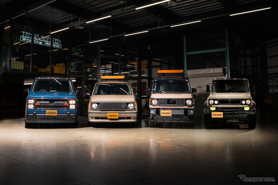 「東京オートサロン2026」でダムドが展示する4台のレトロなカスタムカー