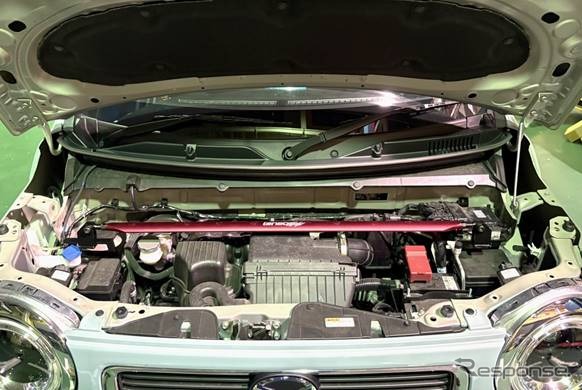 タナベ サステック・ストラットタワーバー・プラス マツダ・フレアクロスオーバー装着例