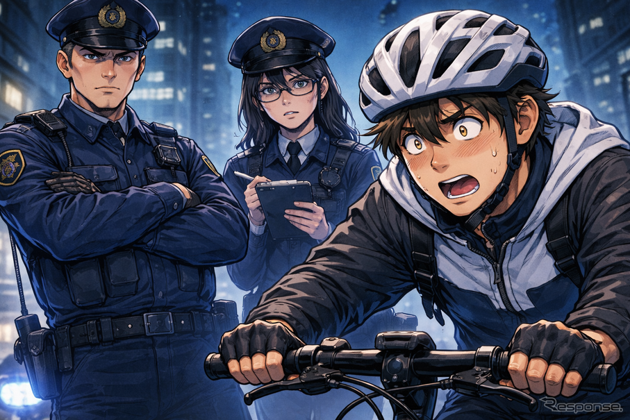 自転車に青切符(イメージ)