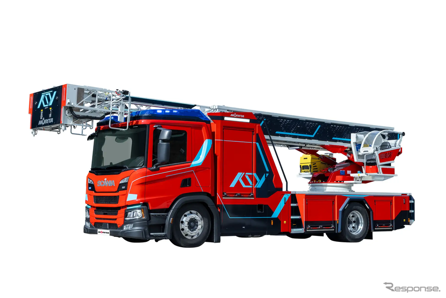 先端屈折式はしご付消防自動車