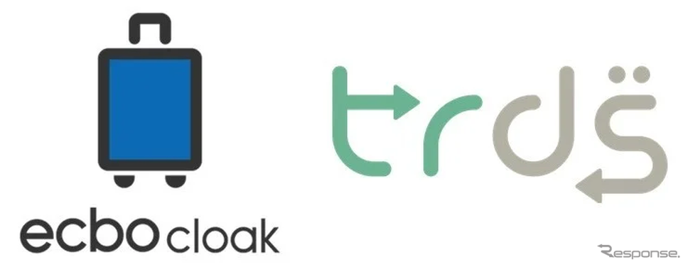 「ecbo cloak(エクボクローク)」と「トルダス」のロゴ(trds)」