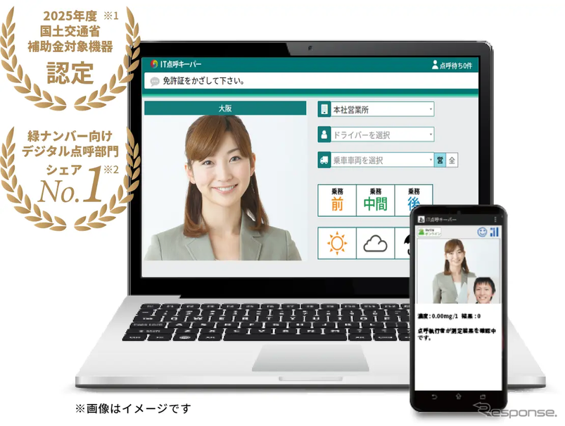 貨物・旅客事業者向け総合クラウド点呼システム「IT点呼キーパー」