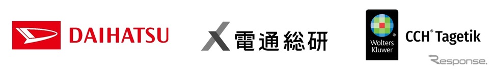 ダイハツ、電通総研、CCH Tagetikのロゴ