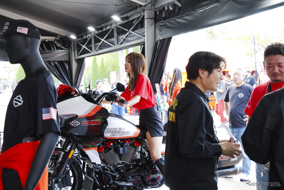「MotoGP第16戦日本グランプリ」でブースを構えたハーレーダビッドソン