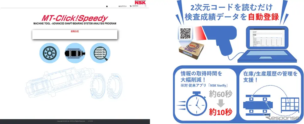 左:「MT-Click!Speedy Premium」サービスイメージ、右:「NSK Verify API」利用イメージ
