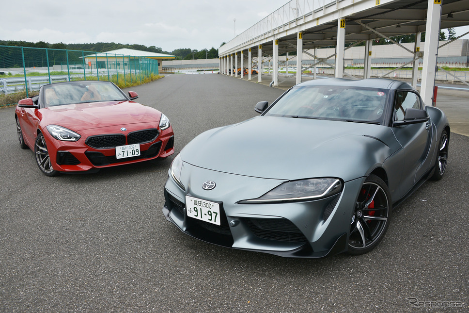 トヨタ スープラ 新型（右）とBMW Z4（左）をサーキットで比較試乗！