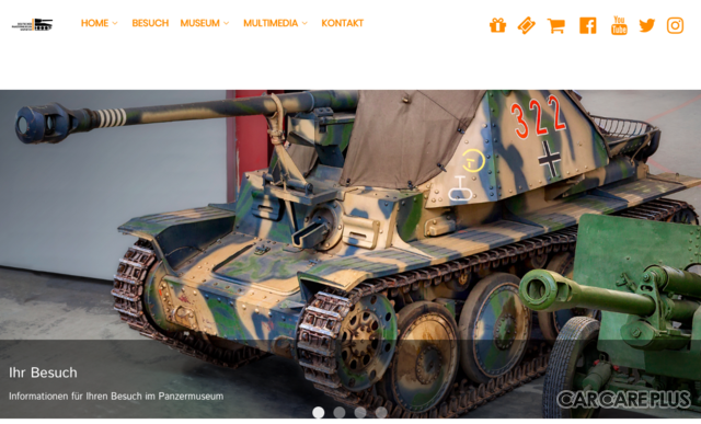 ドイツのムンスターにある戦車博物館「Deutsches Panzermuseum Munster」Webサイト