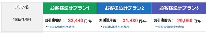 ソニー損保で、現在の等級が前章の概算と同じ17の私が、実際に車両保険の免責の有無だけを変えて見積もりを取った結果