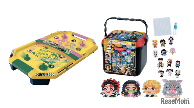 リセマム10周年記念クイズスタンプラリーの特典:「鬼滅の刃 エアホッケー」、「鬼滅の刃 アクアビーズバケツセット」