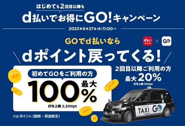 d払いで最大全額還元