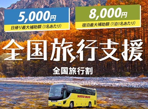 日帰り旅行は「交通付き」のみ対象